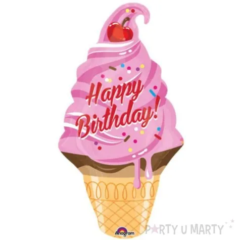 balon foliowy lody rozek happy birthday amscan 32 shp