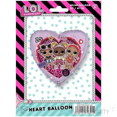 balon foliowy lol suprise serce flexmetal 18 hrt