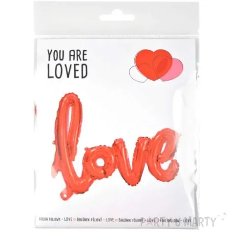 balon foliowy love czerwony arpex 45 x 60 cm