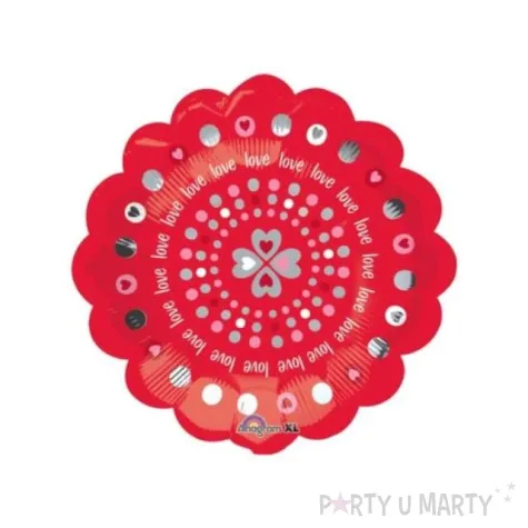 balon foliowy love flower koniczyna czerwony amscan 18 shp