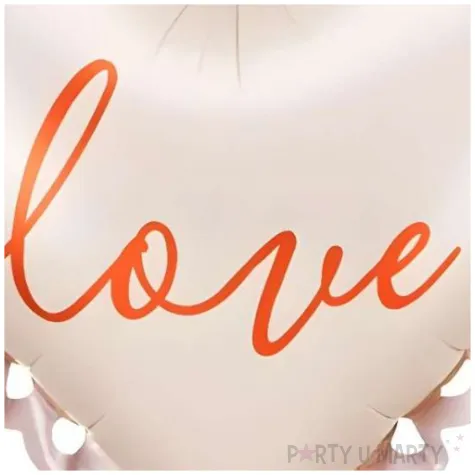 balon foliowy love koronka kremowy partydeco 34 hrt