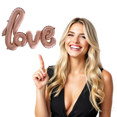 balon foliowy love rozowe zloto funny fashion 40 shp