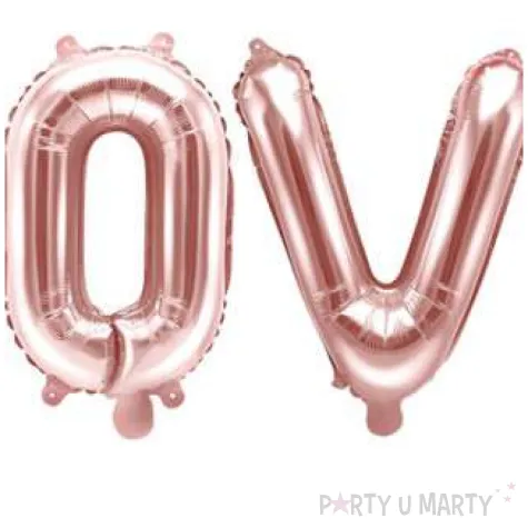 balon foliowy love rozowe zloto partydeco 14 ltr