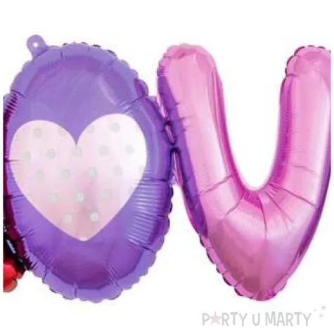 balon foliowy love rozowo fioletowy godan 29 shp