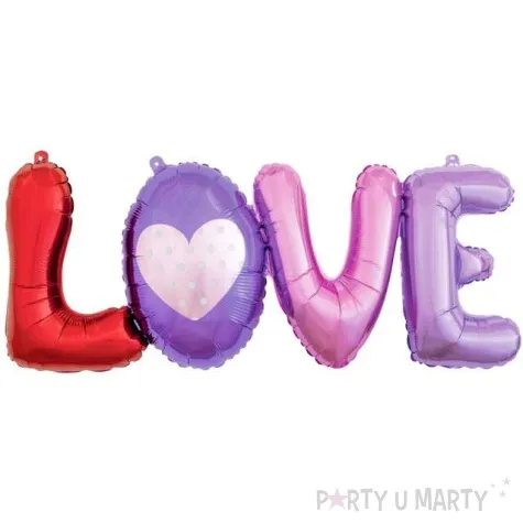balon foliowy love rozowo fioletowy godan 29 shp