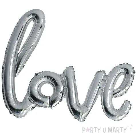 balon foliowy love srebrny 7 7 40 shp
