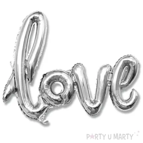balon foliowy love srebrny dekoracjepolska 31 shp