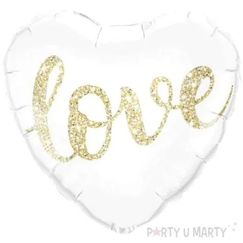 balon foliowy love w bialym sercu partypal 18 hrt