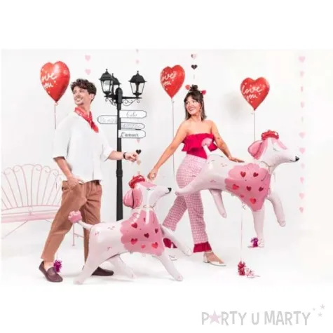 balon foliowy love you czerwony partydeco 18 hrt