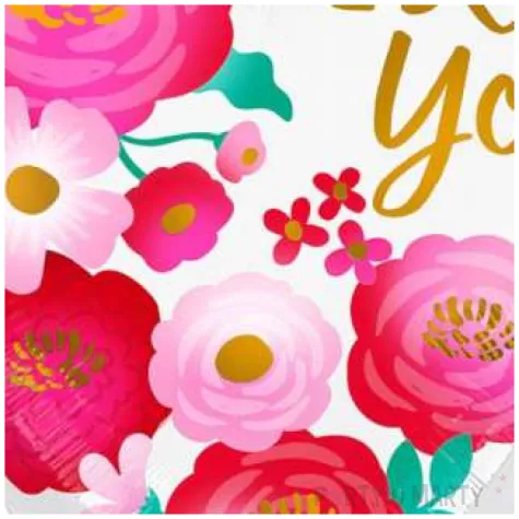 balon foliowy love you flowers amscan 18 hrt