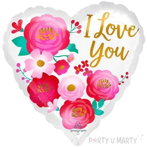 balon foliowy love you flowers amscan 18 hrt
