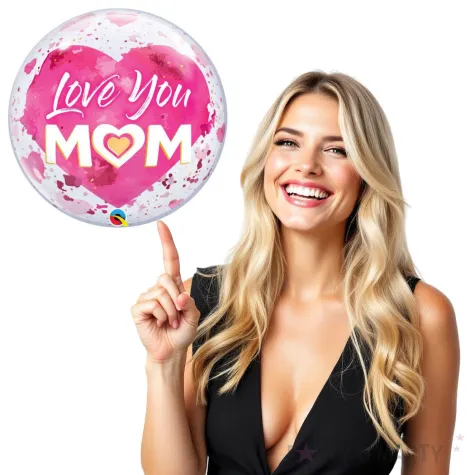 balon foliowy love you mom dzien matki qualatex bubble 22 orb