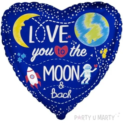 balon foliowy love you to the moon flexmetal 18 hrt