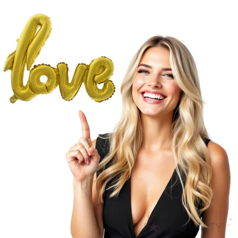 balon foliowy love zloty funny fashion 40 shp