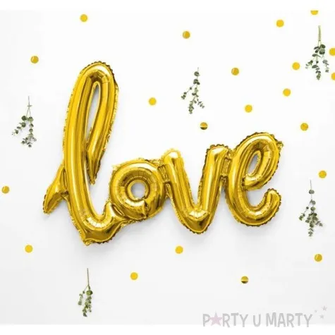 balon foliowy love zloty partydeco 28 shp