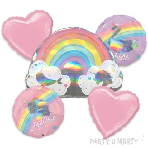 balon foliowy magiczna tecza amscan zestaw