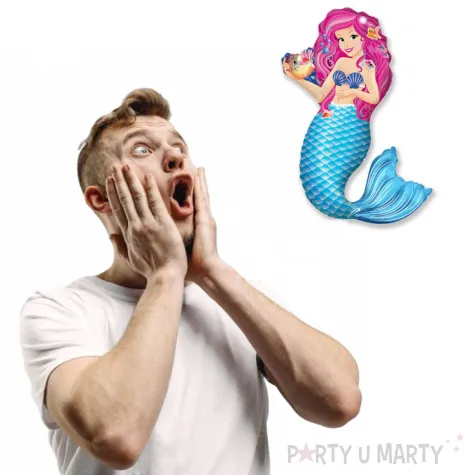 balon foliowy mala syrenka z muszla flexmetal 24 shp