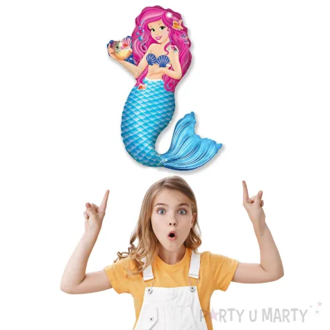 balon foliowy mala syrenka z muszla flexmetal 24 shp