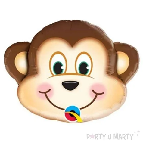 balon foliowy malpka glowa brazowy qualatex 14 shp