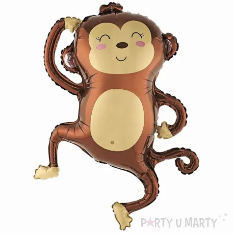 balon foliowy malpka safari brazowy godan 31 shp