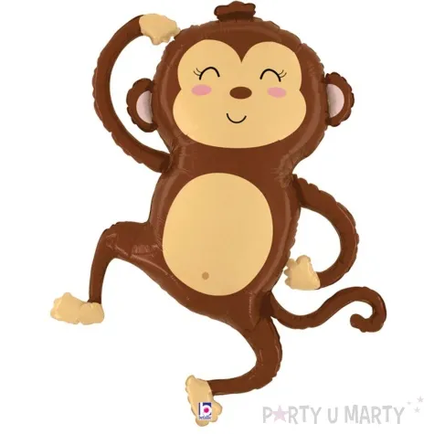 balon foliowy malpka wesola brazowy grabo 33 shp