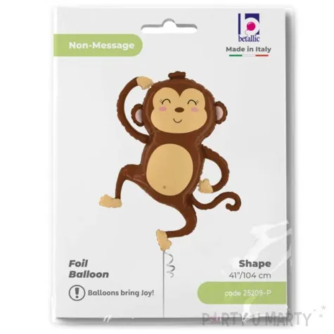 balon foliowy malpka wesola brazowy grabo 33 shp