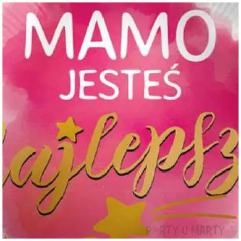 balon foliowy mamo jestes najlepsza rozowy premioloon 17 rnd