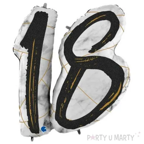 balon foliowy marmur 18 czarny grabo 38 shp