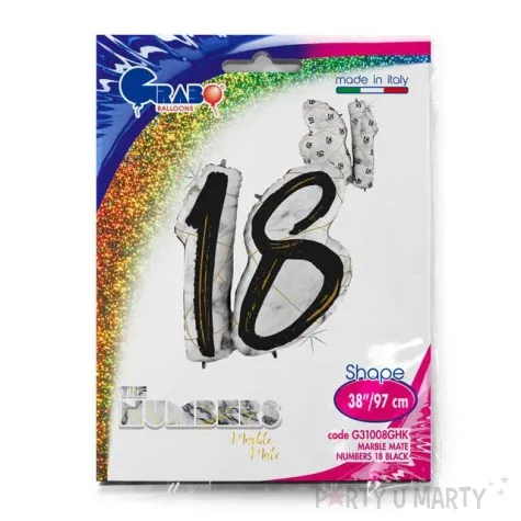 balon foliowy marmur 18 czarny grabo 38 shp