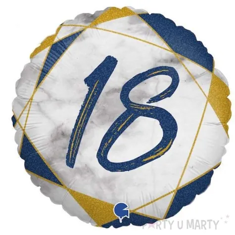 balon foliowy marmur 18 granatowy grabo 18 rnd