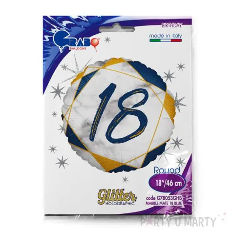 balon foliowy marmur 18 granatowy grabo 18 rnd