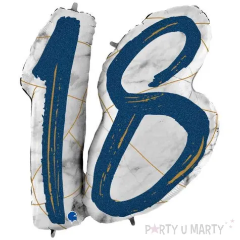 balon foliowy marmur 18 granatowy grabo 38 shp