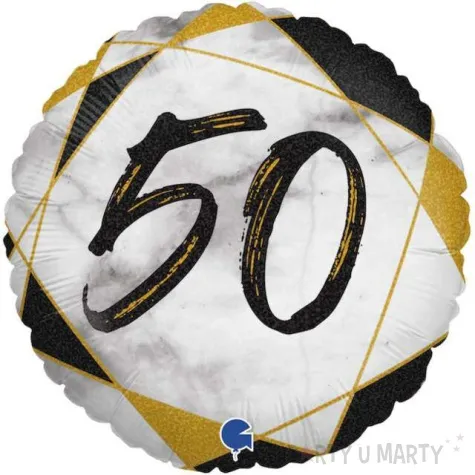 balon foliowy marmur 50 czarny grabo 18 rnd