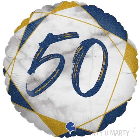 balon foliowy marmur 50 granatowy grabo 18 rnd