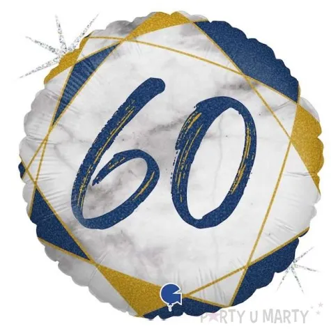 balon foliowy marmur 60 granatowy grabo 18 rnd
