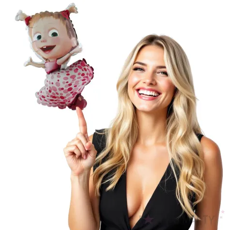 balon foliowy masha w kropki grabo 14 shp