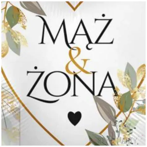 balon foliowy maz i zona serce bialo zloty premioloon 17 hrt