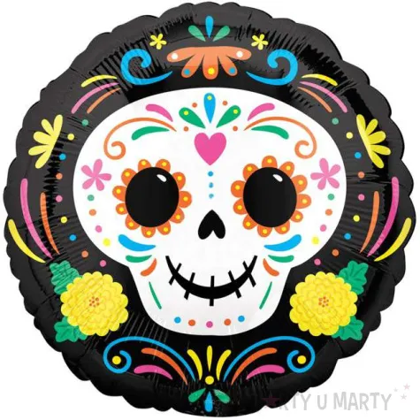 balon foliowy meksykanskie halloween czarny amscan 18 rnd