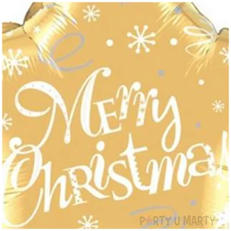 balon foliowy merry christmas gwiazda zloty qualatex 20 str