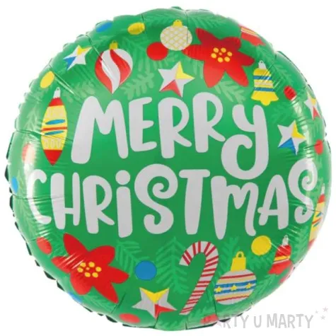 balon foliowy merry christmas swiateczne ozdoby mikolaj mix partypal 18 rnd
