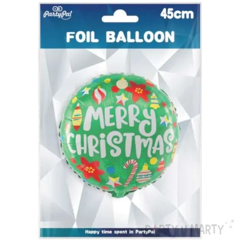 balon foliowy merry christmas swiateczne ozdoby mikolaj mix partypal 18 rnd