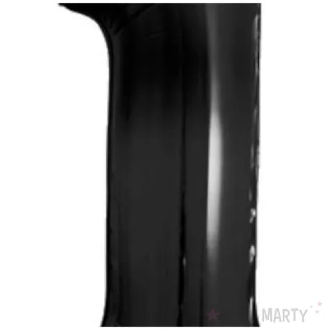 balon foliowy metalizowana cyfra 1 czarny partydeco 33 dgt