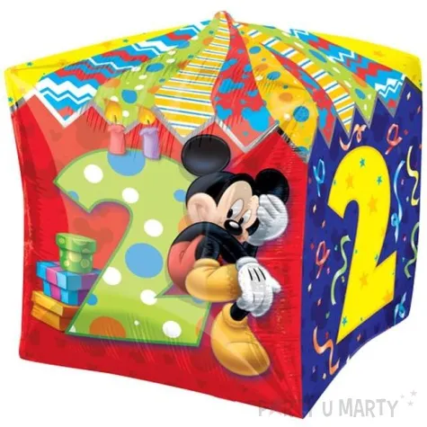 balon foliowy mickey mouse 2 urodziny amscan 15 cbz