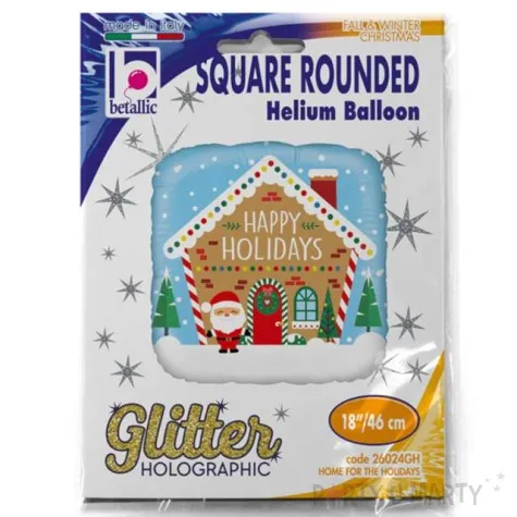balon foliowy mikolaj i piernikowa chatka betallic 18 sqr