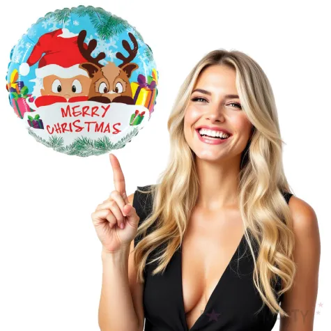 balon foliowy mikolaj i renifer grabo 21 rnd