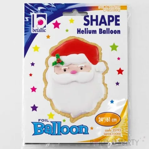 balon foliowy mikolaj z biala broda betallic 24 shp