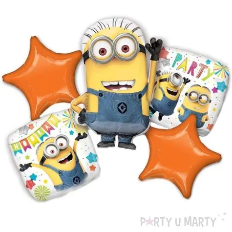 balon foliowy minionki party amscan zestaw