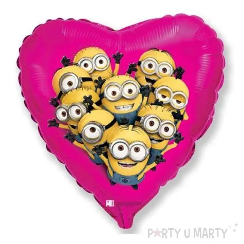 balon foliowy minionki rozowy flexmetal 18 hrt