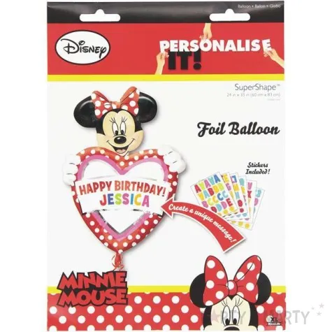 balon foliowy minnie happy birthday wlasny napis amscan 33 hrt