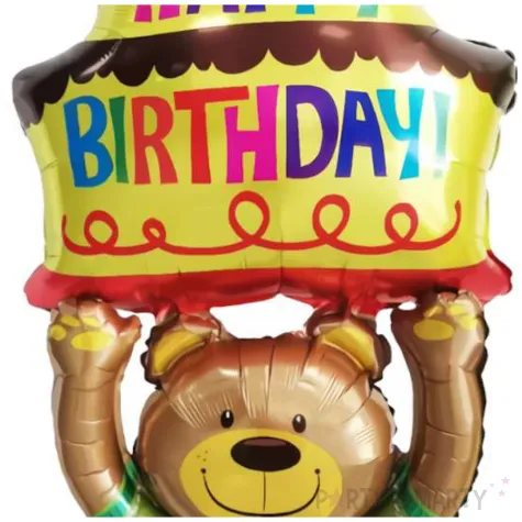 balon foliowy mis z tortem happy birthday jix 124x65 cm